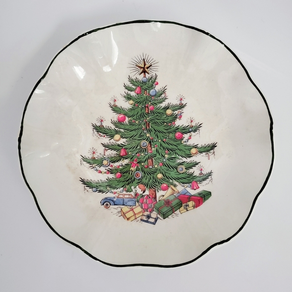 Vtg Christmas Candy / Nut Dish, English Barrington Ironstone China - Picture 4 of 9